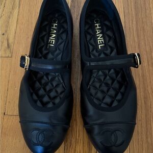 CHANEL Black Mary Jane’s